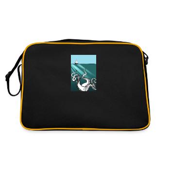 Bateau et poulpe - Sac Retro - noir/or - Dos