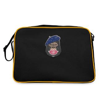 Gorilla Kiss pixel - Retro Bag - black/gold - Back