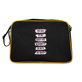 Waist Worth Obese and Foodie Gift - Retro Bag - black/gold - Back