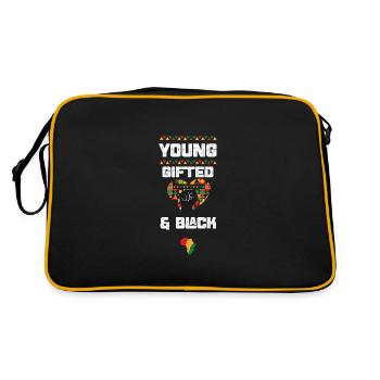 Jeunes surdoués et noirs - Sac Retro - noir/or - Dos