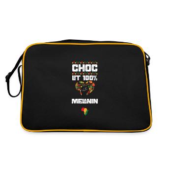Choc Lit 100% Melanin - Retro Bag - black/gold - Back