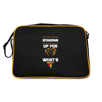 Standing Up for What's Right - Retro Bag - black/gold - Back