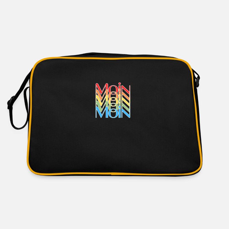 Moin - Retro Tasche - Schwarz/Gold
