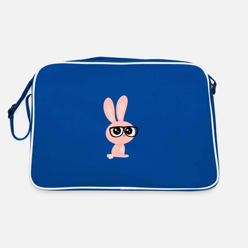 Lapin avec lunettes Sac Retro