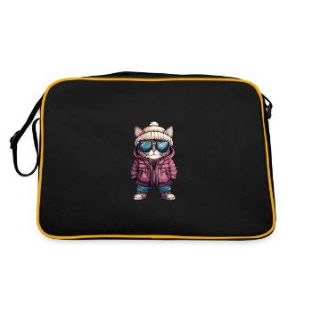 Cat Winter - Retro Bag - black/gold - Back