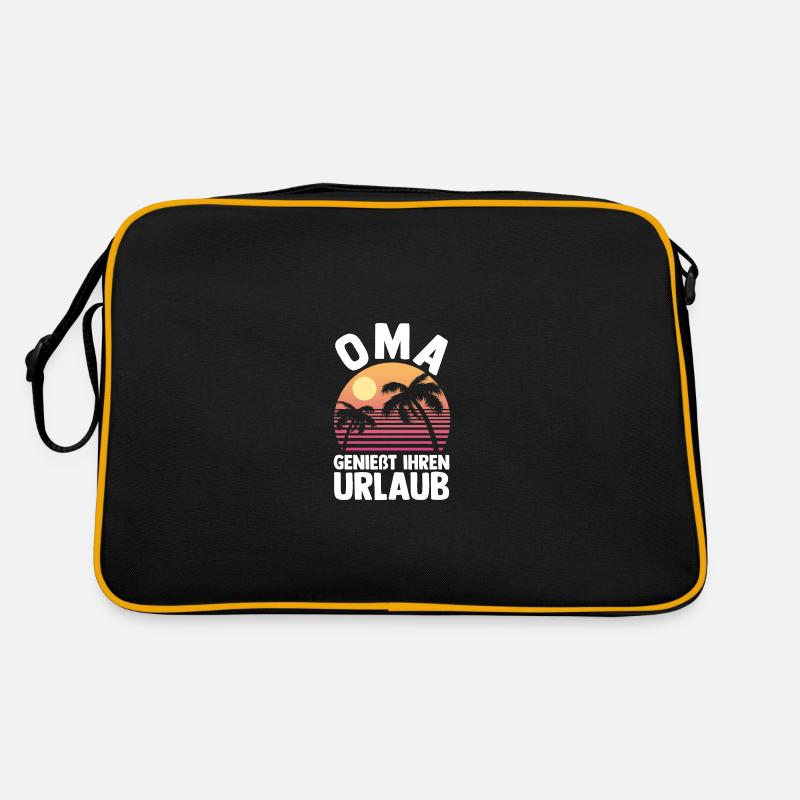 Urlaub Urlauberin Großmutter Oma Retro Tasche