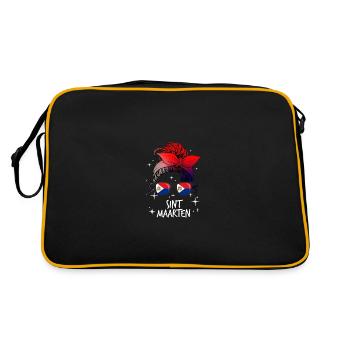 Sint Maarten - Retro Tasche - Schwarz/Gold - Hinten