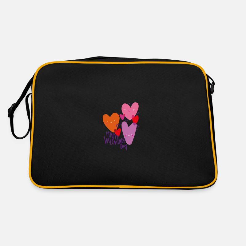 Love black - Retro Tasche - Schwarz/Gold