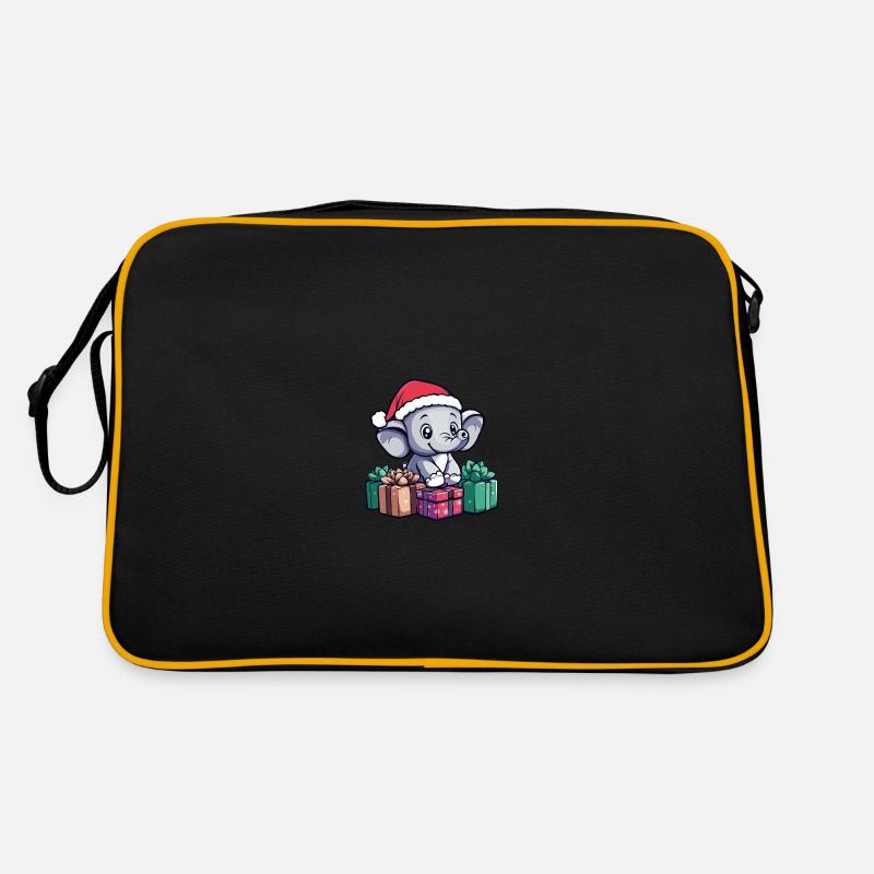 Elefant Weihnachten Comic Geschenke Retro Tasche
