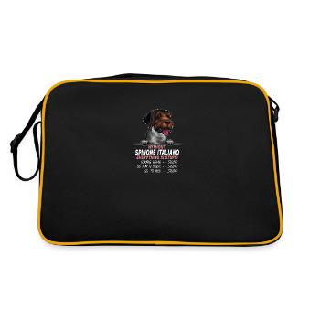 Ohne Spinone Italiano ist alles doof - Retro Tasche - Schwarz/Gold - Hinten
