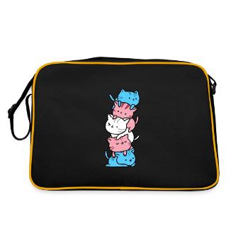 Cats Trans Pride - Retro Bag - black/gold - Back