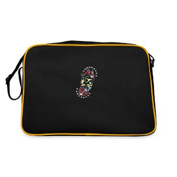 Heart swallows - Retro Bag - black/gold - Back