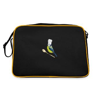 Chef Bleu Chef Cuisine Oiseau Oiseau Ami - Sac Retro - noir/or - Dos