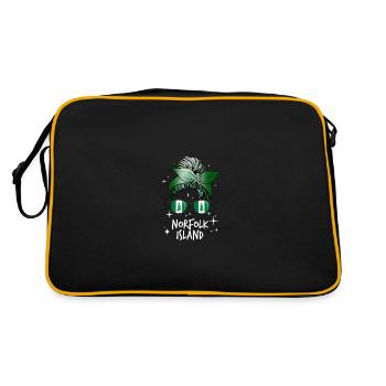 Norfolkinsel - Retro Tasche - Schwarz/Gold - Hinten