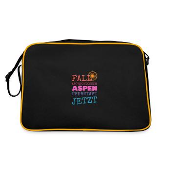 Aspen as a given name - Retro Bag - black/gold - Back