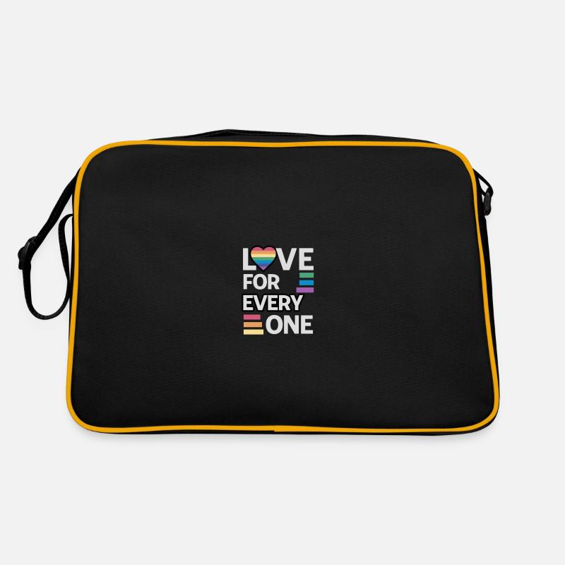 Rainbow unisex love for everyone Retro Tasche