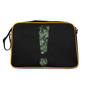 point d’exclamation plantes tropicales jungle - Sac Retro - noir/or - Dos