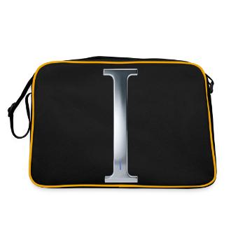 Chrome ,, I " Metallic - Retro Tasche - Schwarz/Gold - Hinten