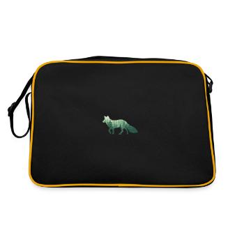 Renard forêt / renard avec forêt - Sac Retro - noir/or - Dos