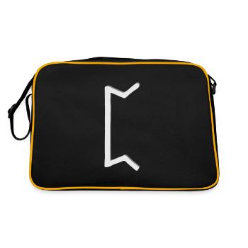 Futhark Runic Alphabet Perth - Retro Bag - black/gold - Back