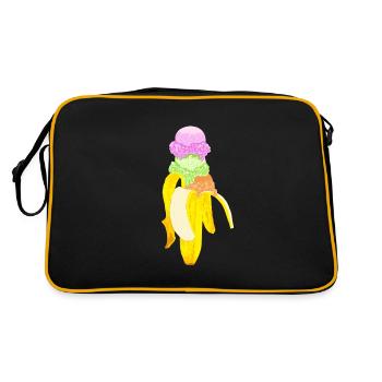 Ice Cream Banana - Retro Bag - black/gold - Back