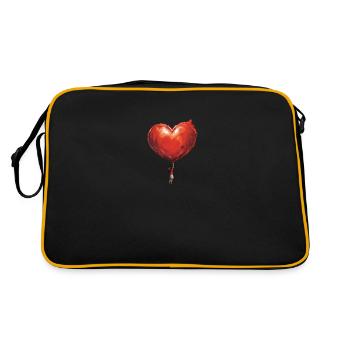 Fille avec ballon coeur géant - Sac Retro - noir/or - Dos