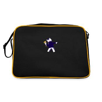 Banksy Fleurs Chat - Sac Retro - noir/or - Dos