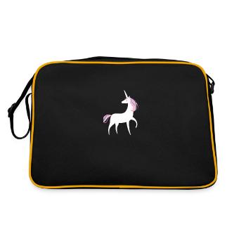 Unicorn Unicorn Fantasy Fairy Tale Mythical Creatures Magic - Retro Bag - black/gold - Back
