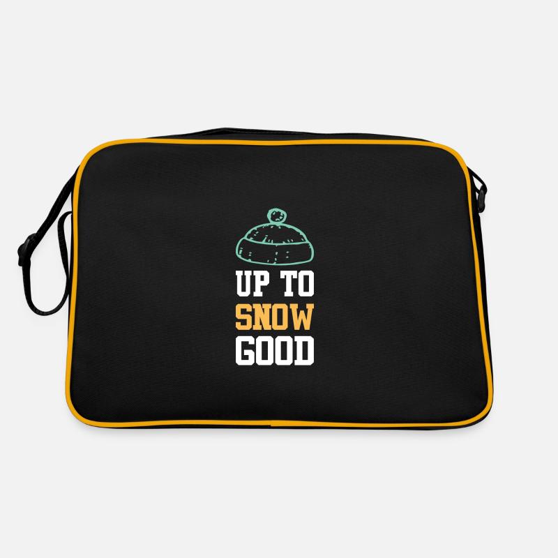 snowboarder spruch - Retro Tasche - Schwarz/Gold
