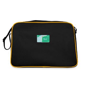 MAP WISSANT - Retro Bag - black/gold - Back