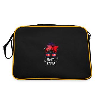 Corée du Nord - Sac Retro - noir/or - Dos