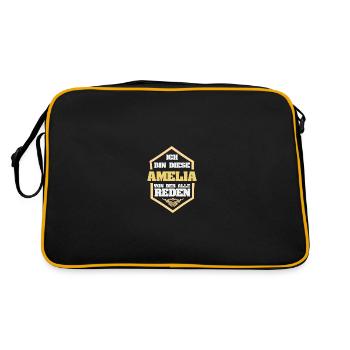 Cadeau pour Amelia - Sac Retro - noir/or - Dos