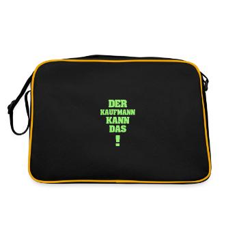 Lustig Kaufmann - Retro Tasche - Schwarz/Gold - Hinten
