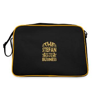 Gift for Stefan - Retro Bag - black/gold - Back
