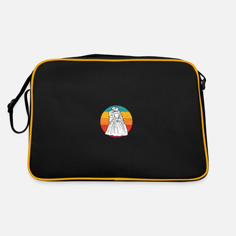 Sunset Bride and Groom Retro Bag
