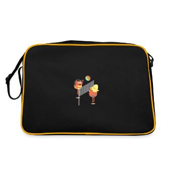 Sommer - Retro Tasche - Schwarz/Gold - Hinten