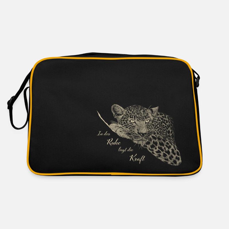 In der Ruhe liegt die Kraft Leopard Retro Tasche