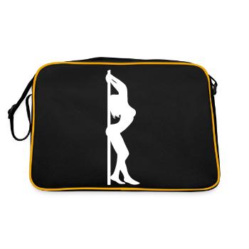 Pole Dance Silhouette Dancer Bar Dancing Woman - Retro Bag - black/gold - Back