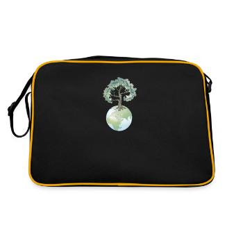 Mère Nature - L’arbre qui soutient notre environnement - Sac Retro - noir/or - Dos