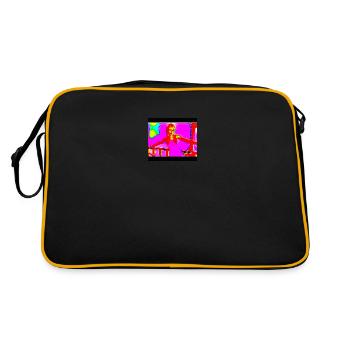 Girl - Retro Tasche - Schwarz/Gold - Hinten