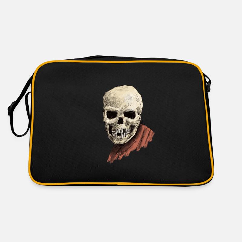 Schädel mit Tuch Retro Tasche