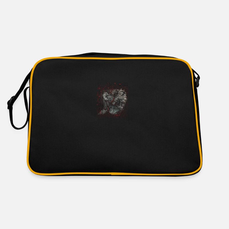 Tête ensanglantée - Sac Retro - noir/or