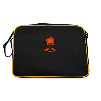 Nuclear Explosion Mushroom Cloud - Retro Bag - black/gold - Back