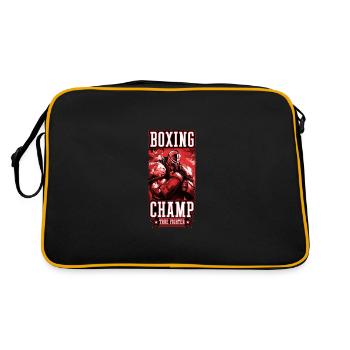 Ritter Boxer Kämpfer Boxing Champ - Retro Tasche - Schwarz/Gold - Hinten