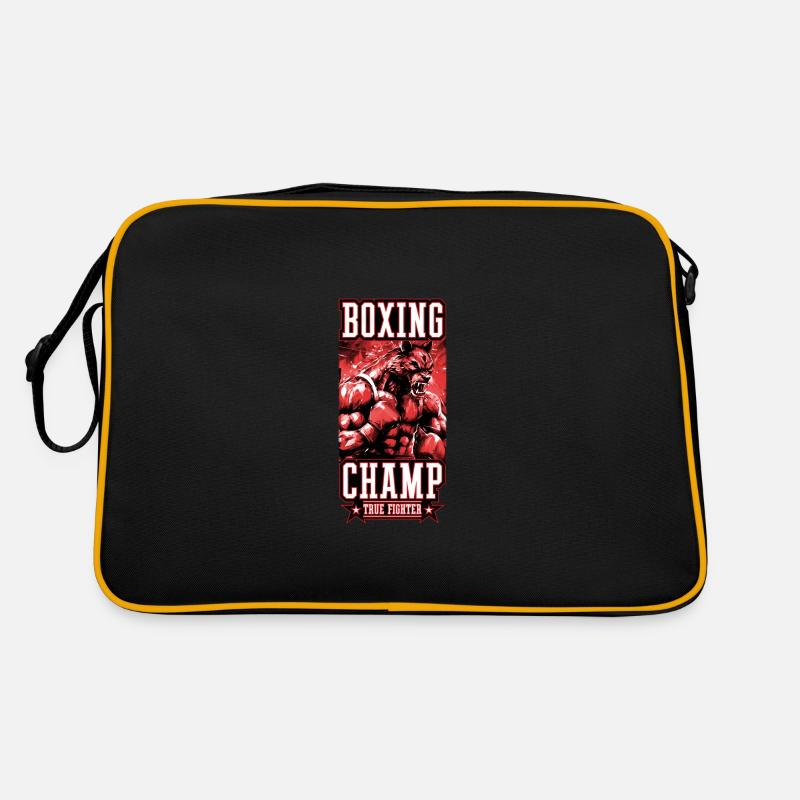 Wolf Boxer Fighter Boxing Champ Retro Bag