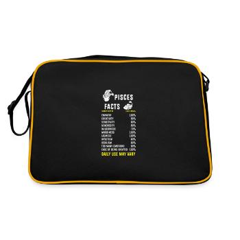 Signe du zodiaque Poissons - Sac Retro - noir/or - Dos