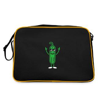 Zucchini - Retro Tasche - Schwarz/Gold - Hinten
