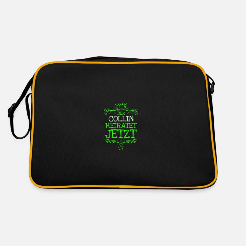 Collin - Retro Tasche - Schwarz/Gold