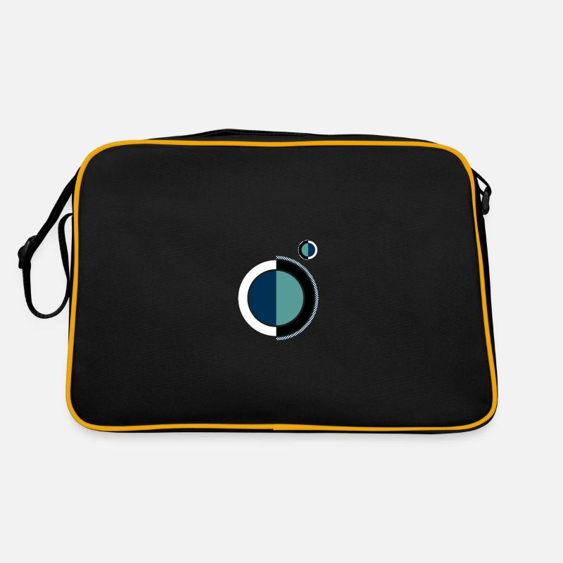 Ungegenständliches Design | Pionier-Serie | "Mohn" - Retro Tasche - Schwarz/Gold