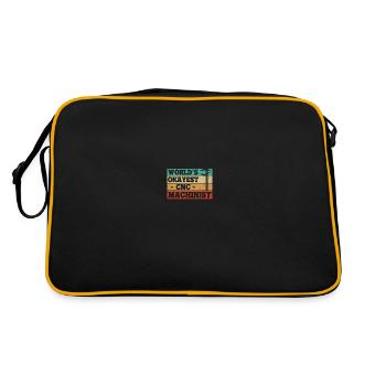 Mechanic CNC operator CNC milling cutter - Retro Bag - black/gold - Back